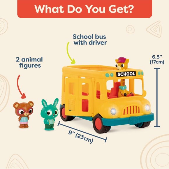 🆕 School Bus Yellow Bonnie's Musical Lights Sounds Toddlers Vehicle Kids Toys - Picture 3 of 7